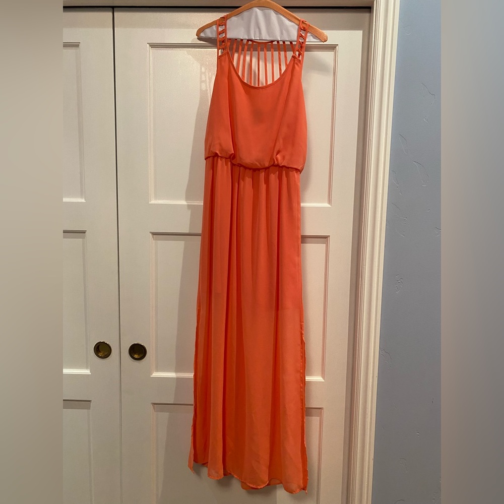 Pink maxi dress, size M